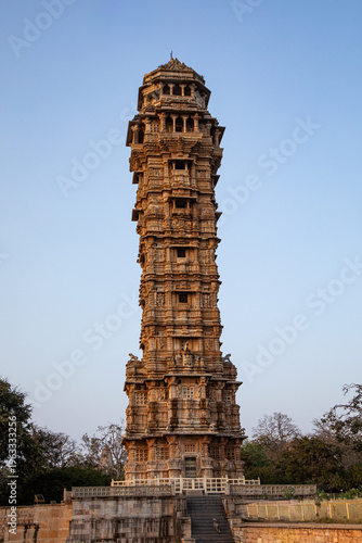 Tower of Victory, within the Chitorgarh Fort, India