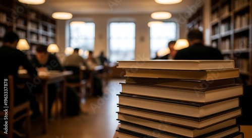 Celebrating world book day with a stack of timeless novels and readers