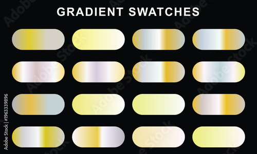 Abstract Colorful Gradient Swatches for Design Backgrounds and Web Development Projects Showing Smooth Transitions