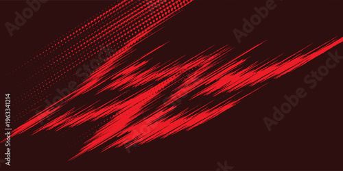 black red dragon decal brush fire volcano lava sakura Asia Japan anime style illustration sporty background banner style illustration.