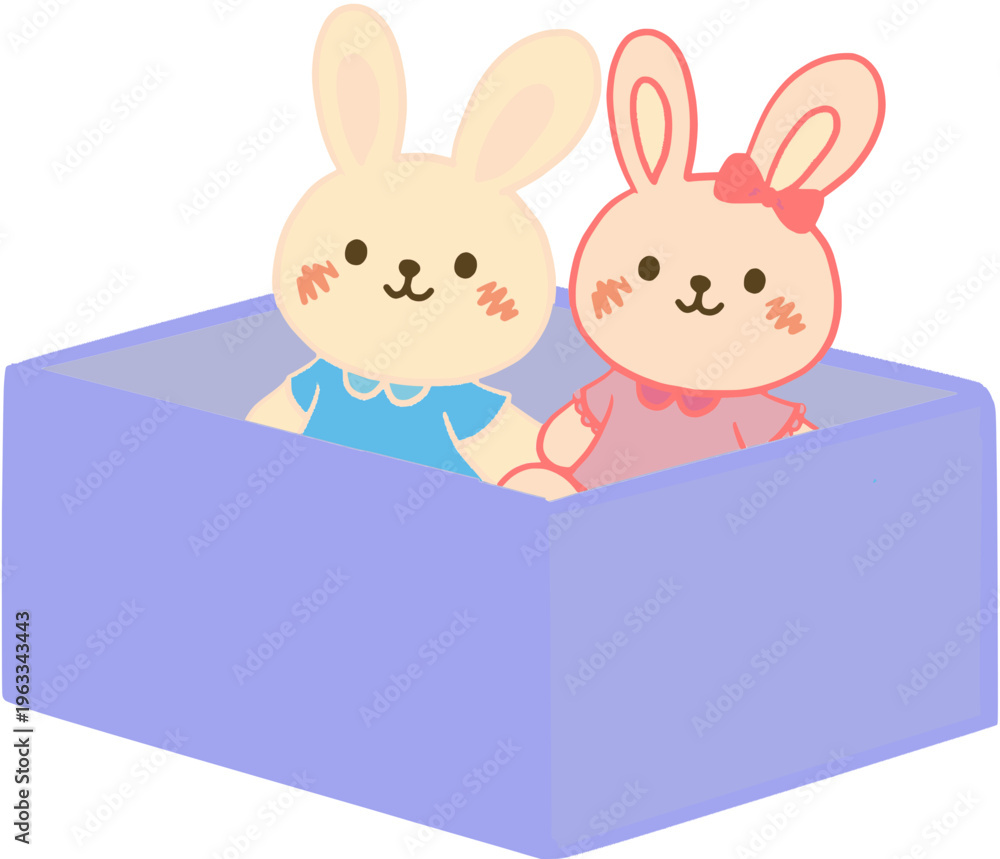 Obraz premium rabbit with gift