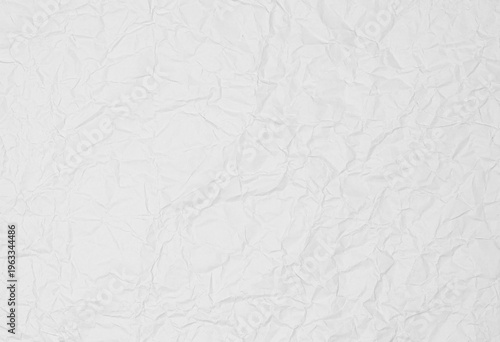 Crumpled white paper texture with natural folds and creases, empty background vector illustration EPS10
