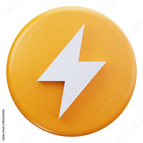 Free Download Lightning Energy Power Icon 3D Illustrations - GFXLoad