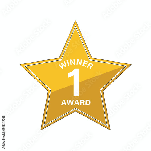 Golden star award for first place winner