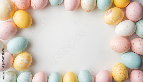  Brightly colored eggs highlighted in a lively and cheerful composition.