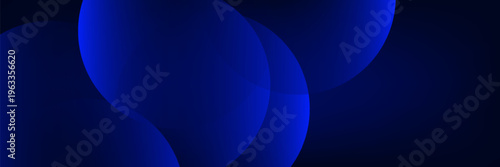 Dark Blue Abstract Background with Circles and Halftone Gradient Design. modern