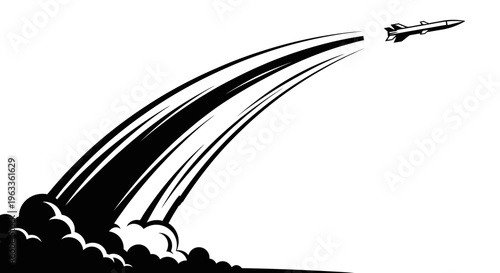 Rocket Ship Blasting Off Into Space 1.