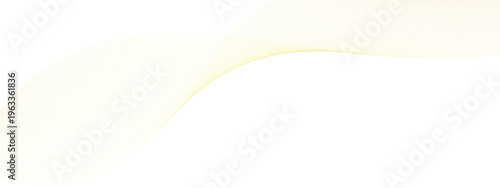 Abstract gold wave lines flowing smoothly with elegant gradient curves and minimal luxury design, modern dynamic vector background isolated on transparent background