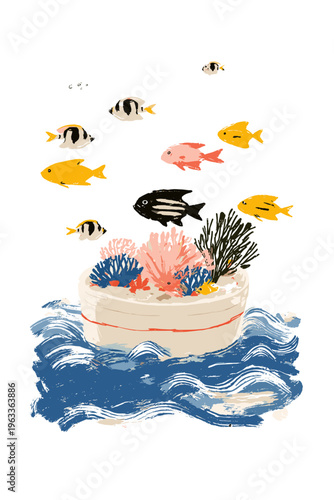 Eco-Friendly Reef Safe Sunscreen Tube Illustration