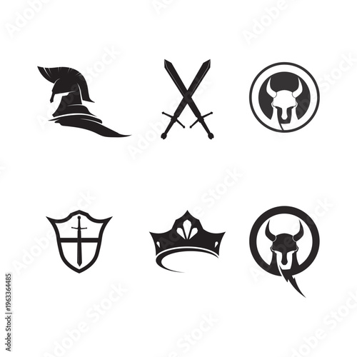 spartan logo icon designs vector