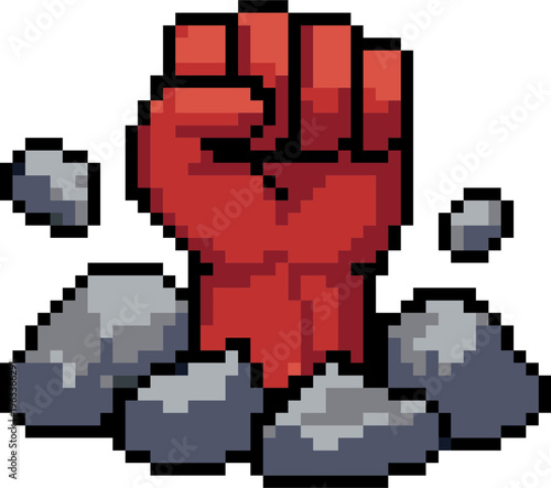 Strength Muscle Power Icon Pixel Art