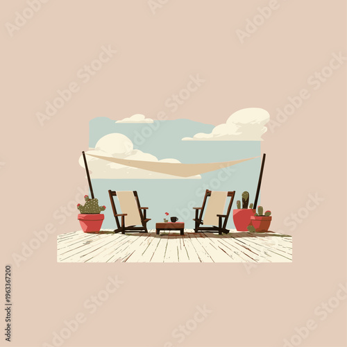 Modern Patio with Sun Shade Sail