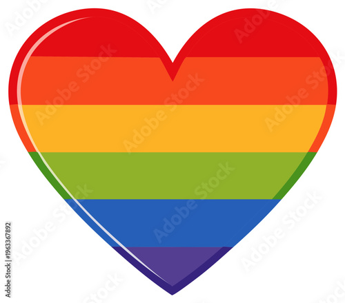Rainbow heart symbol of love and support, LGBTQ pride, solidarity, and acceptance. Free Download Rainbow heart symbol of love and support, LGBTQ pride, solidarity, and acceptance. - GFXLoad