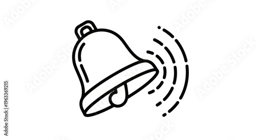 Ringing Alarm Bell Icon Symbol.