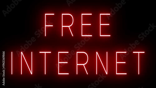 Neon Free Internet Sign