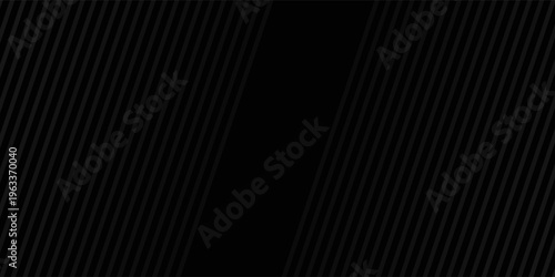 Black oblique straight line background. Masculine dark linear abstract wallpaper. Elegant luxury striped gradient texture. Grey diagonal lines backdrop for flyer, banner, poster, presentation. Vector