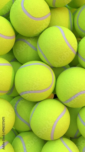3d animation of tennis balls falling and covering the screen on transparent background, perfect for smooth transition between scenes. Video with alpha channel