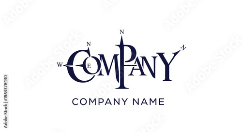 Company logo template with globe design.