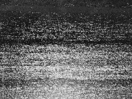 Foto Error in TV broadcasting with static interference and grainy and noisy effects