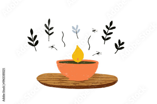 Terracotta Citronella Candle Mosquito Repellent