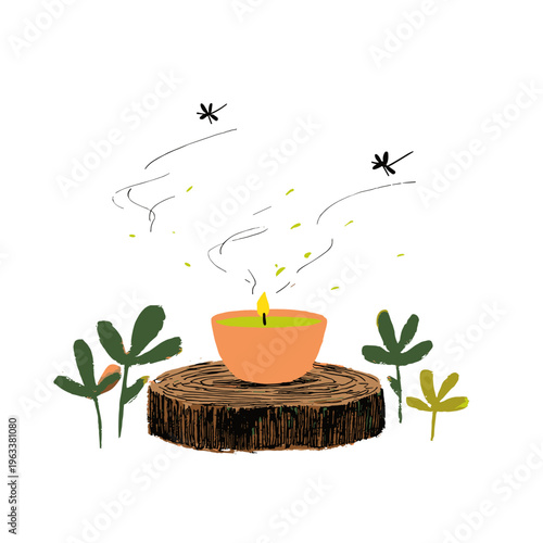 Terracotta Citronella Candle Mosquito Repellent