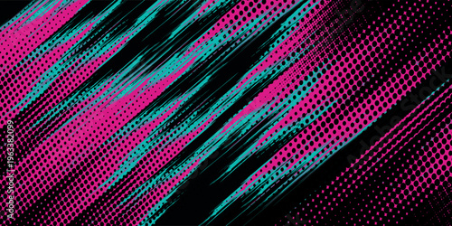Car sticker wrap banner abstract sporty lines pink blue greenish grunge color combination brush storm thunder modern pattern racing motorsport. eps10.