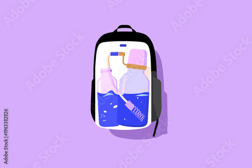 Backpack Hydration Bladder Vector Illustration