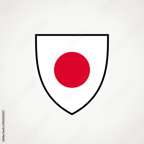Shield with flag of Japan