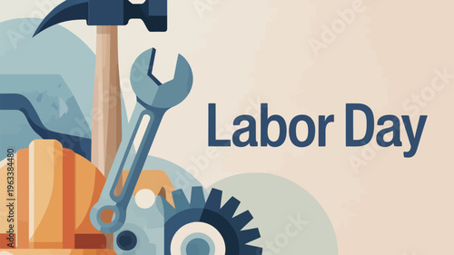 Festive independence day celebration with flags banners and vibrant abstract shapes