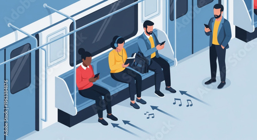 business people in the subway