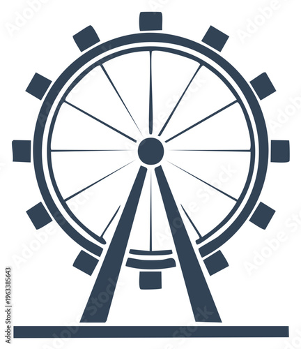 Ferris wheel illustration vector graphic design amusement fairground attraction