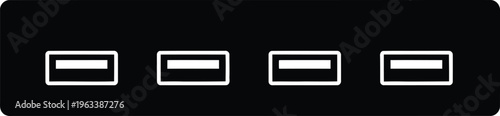 Black rectangular panel featuring four usb type a ports in a linear arrangement high quality professional
