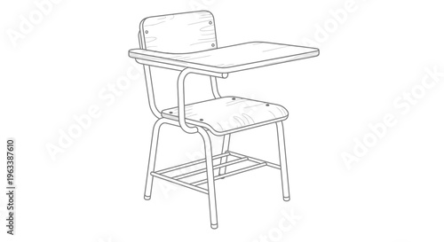 High chair with attached table.