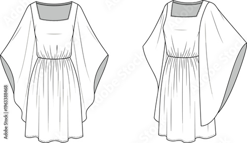 Front and back view of women fitted cardigan with zipper closure long sleeves modern fashion illustration isolated on clean background