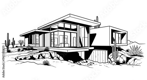 Modern Desert Home Architectural Design.