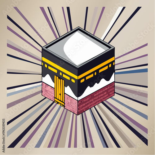 The Kaaba a sacred building in Mecca Saudi Arabia.