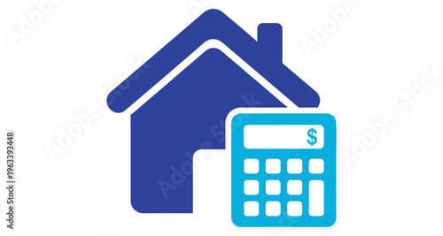 Housing loan calculation mortgage finances property investment home budget planning minimal vector icon