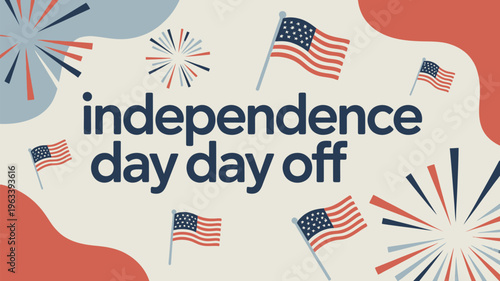 Celebrating independence day with american flags and vibrant firework displays