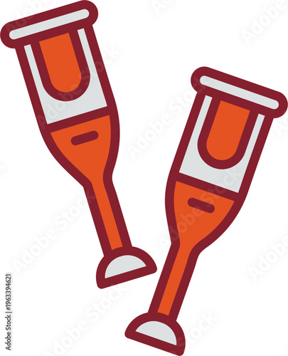 Crutches Vector Icon