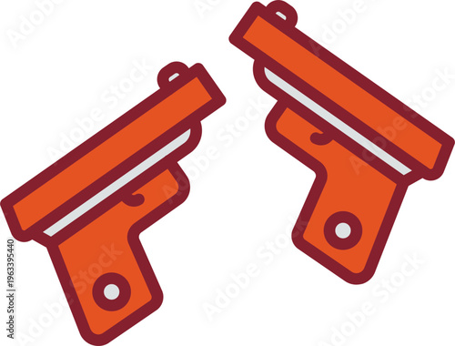 Two Guns Vector Icon