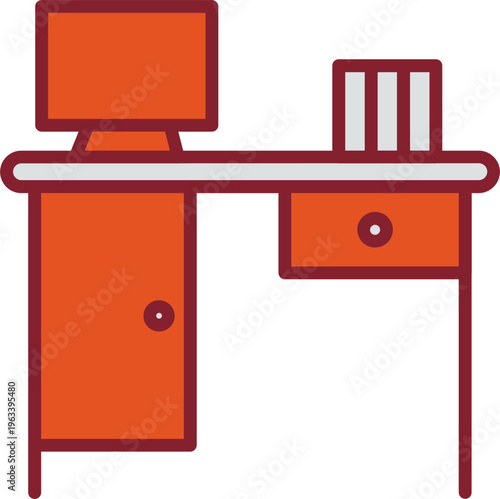 Working Table Vector Icon