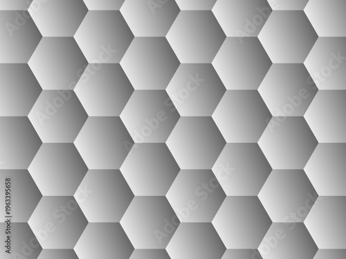 ハニカムパターン背景 六角形の立体グラデーション幾何学デザイン ビジネスやテクノロジーに使えるベクター素材 / Honeycomb pattern background hexagon geometric 3D gradient vector for business technology
