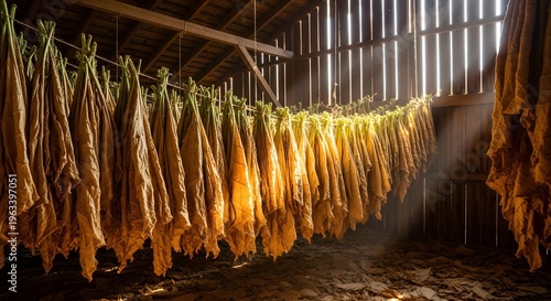 Tobacco leafs drying