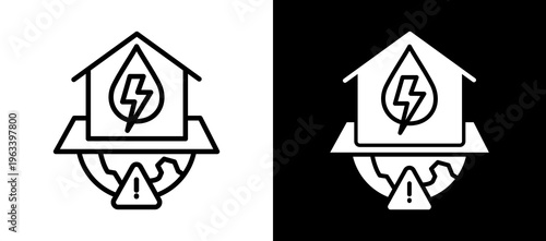 Oil Crisis whiteblack icon