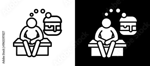 Food Shortage whiteblack icon