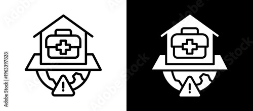 Medical Crisis whiteblack icon