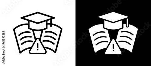 Education Disrupt whiteblack icon