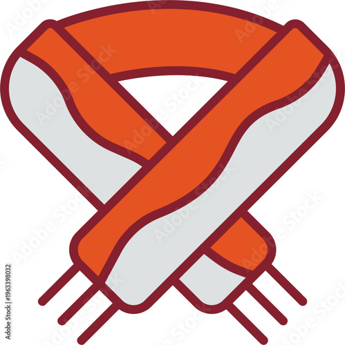 Winter Scarf Vector Icon