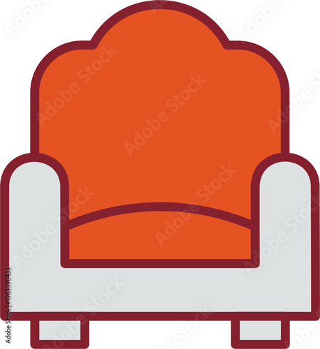 Single Sofa Vector Icon
