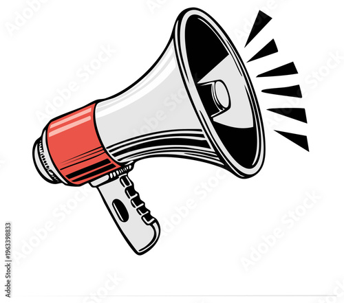 Cartoon Bullhorn Illustration Loudspeaker Public Address System Communication
